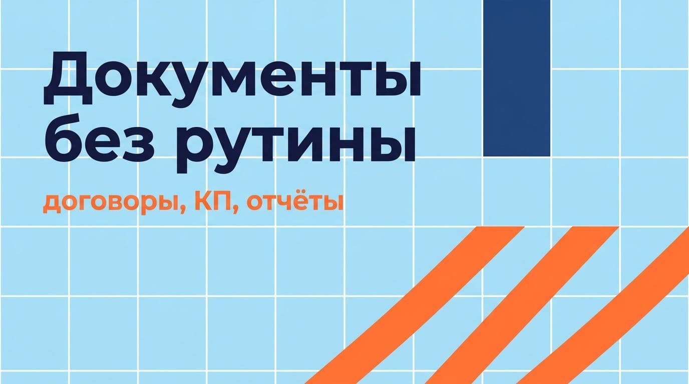 Документооборот без рутины: ИИ для договоров, КП и отчётов